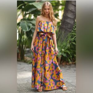 Three Daughters Jumpsuit with Bohemian Flair NWT!